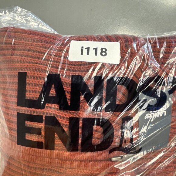 NEW Lands’ End Men’s XL Ribbed Knit Sweater Mock neck Red Rust 100% Cotton t118 - Picture 9 of 9